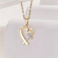 Colgante de Cruz en Forma de Corazón Collar Joyería Cristiana Regalo para Mujeres