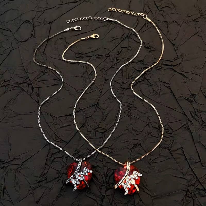Colgante de Corazón Collar Mamá Te Quiero Mamá Joyería de Cristal