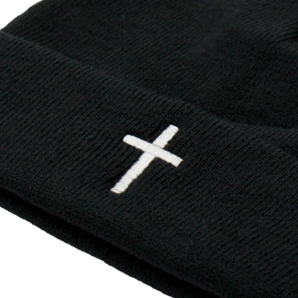 Gorro de Punto con Cruz Cristiana | Gorro de Invierno Unisex