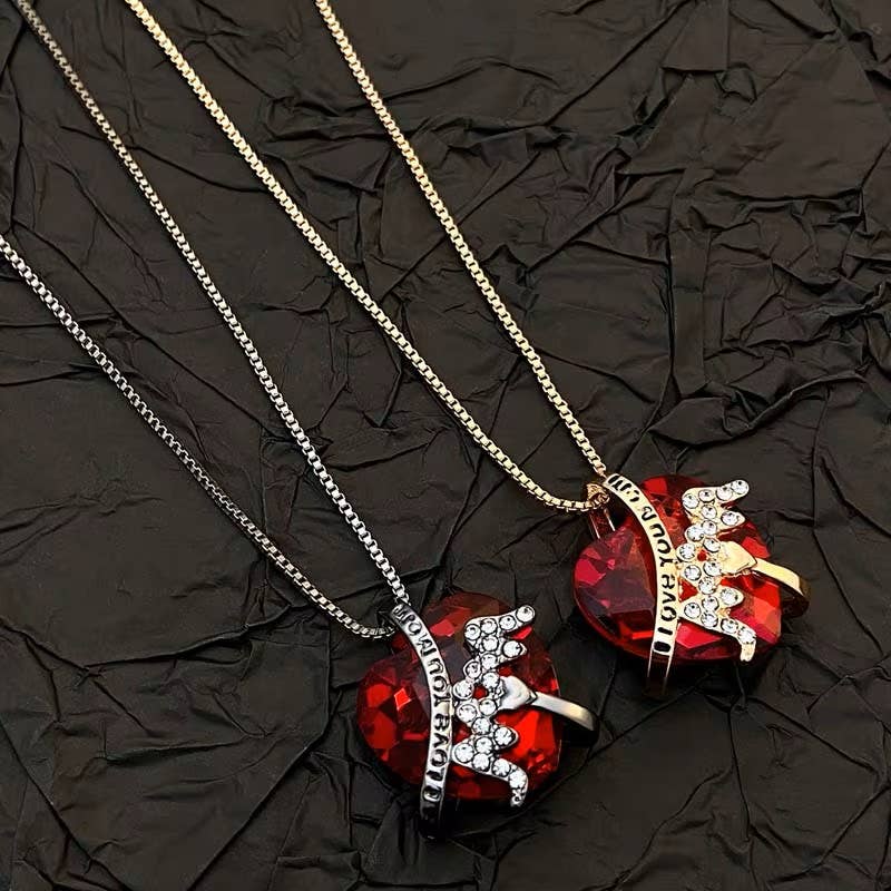 Colgante de Corazón Collar Mamá Te Quiero Mamá Joyería de Cristal